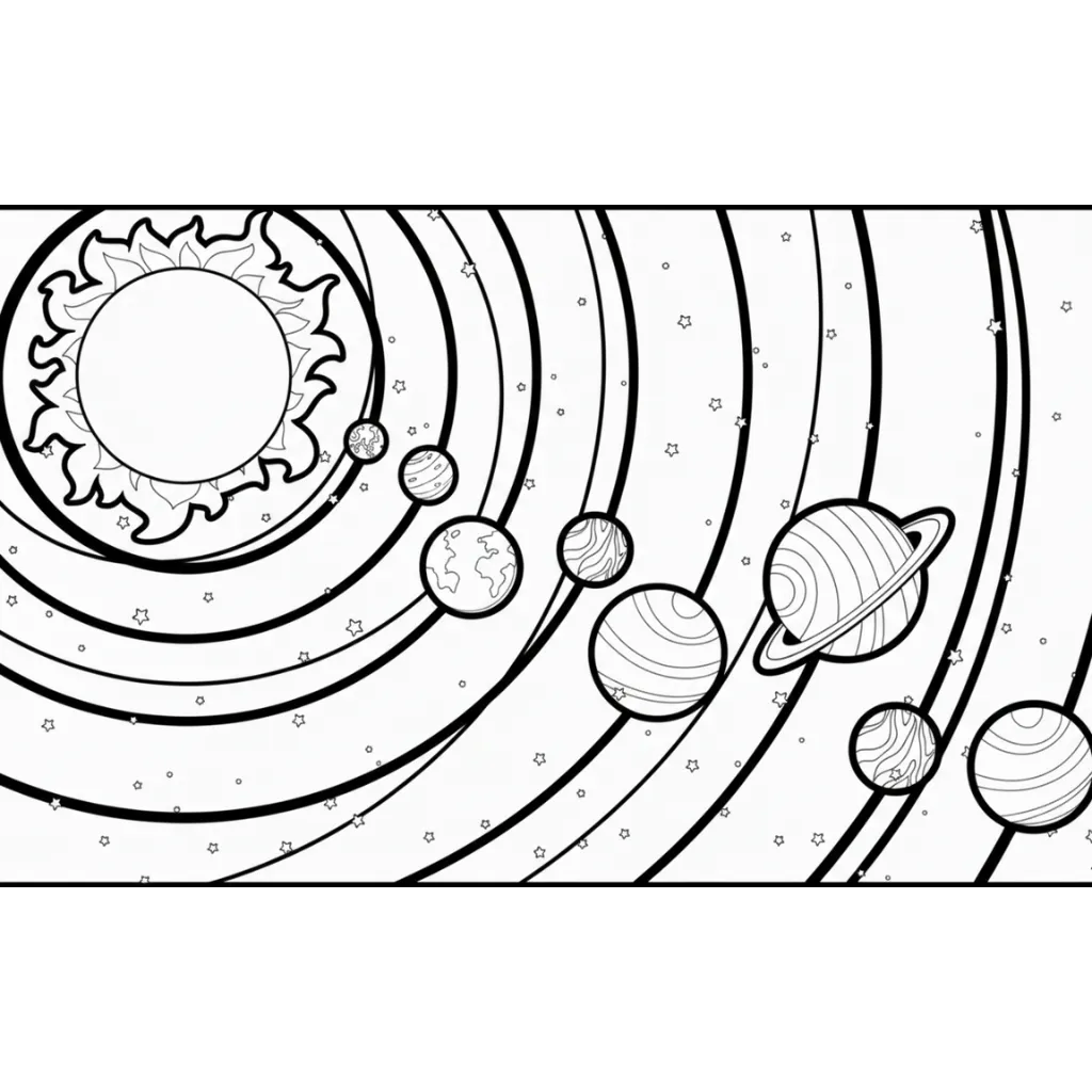 Sistema Solar 5 para colorear de para niños