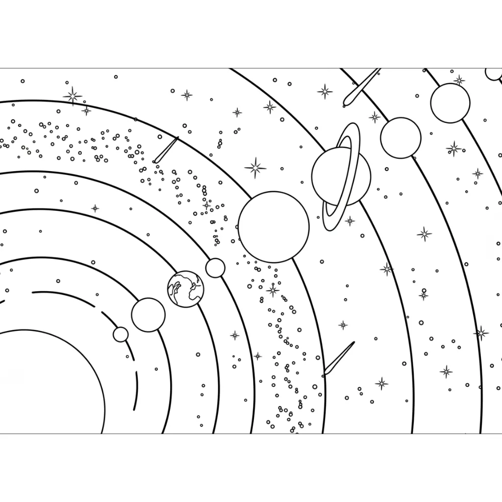 Sistema Solar 7 para colorear para imprimir gratis