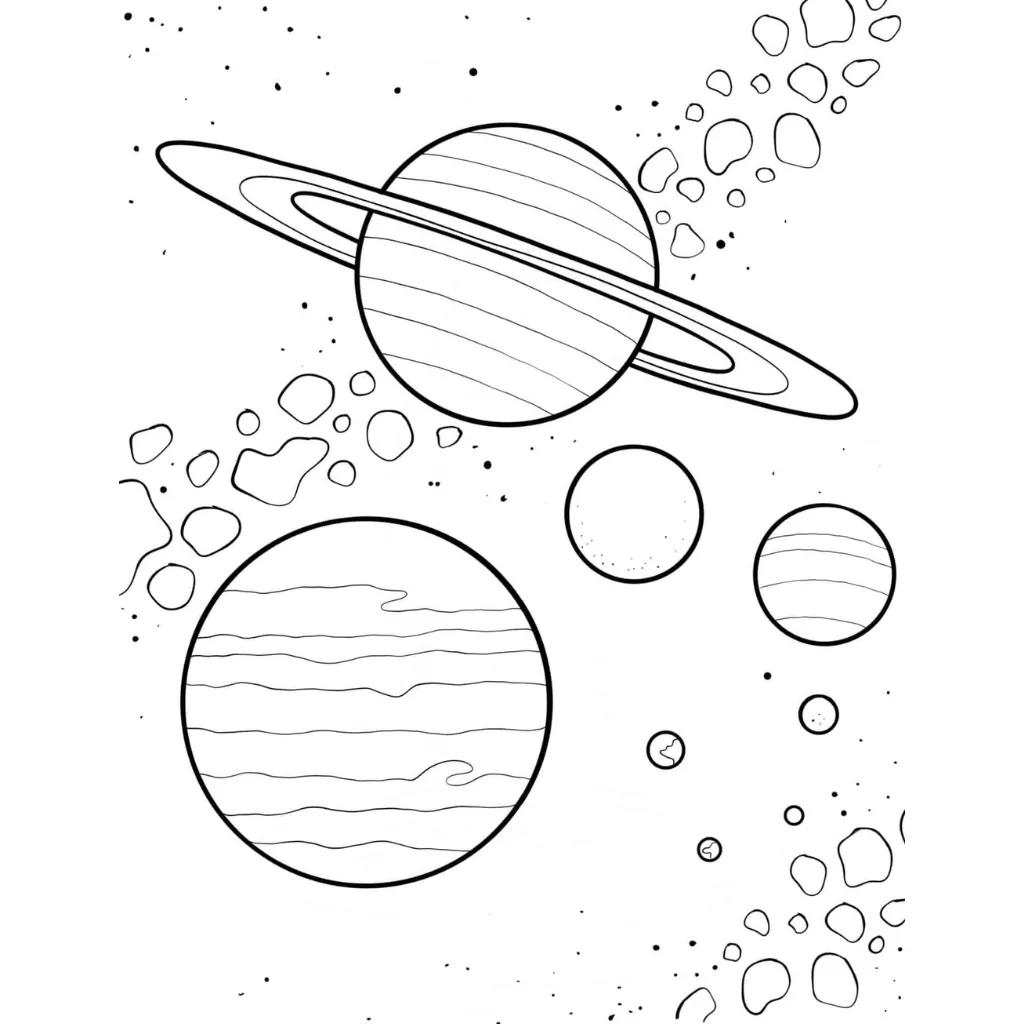 Sistema Solar 9 para colorear para imprimir gratis