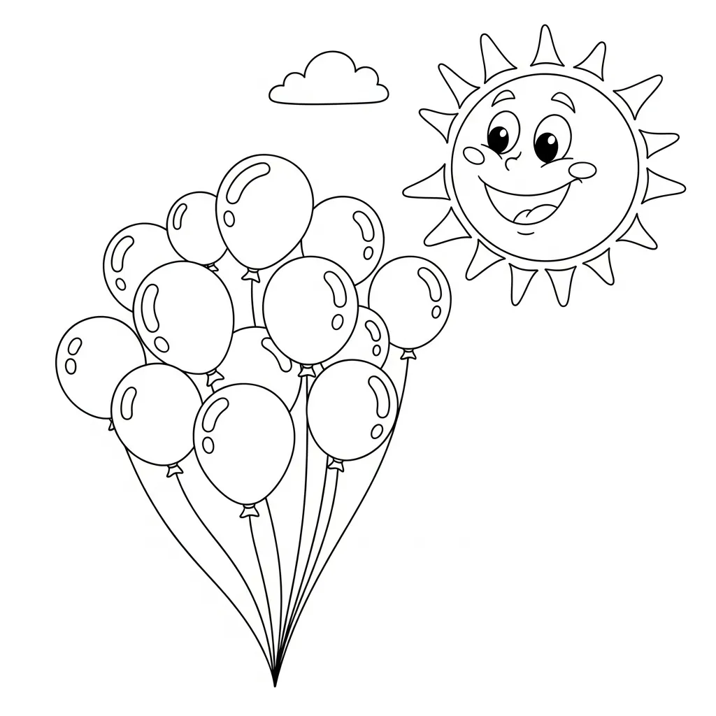 Sol 14 para colorear para imprimir gratis