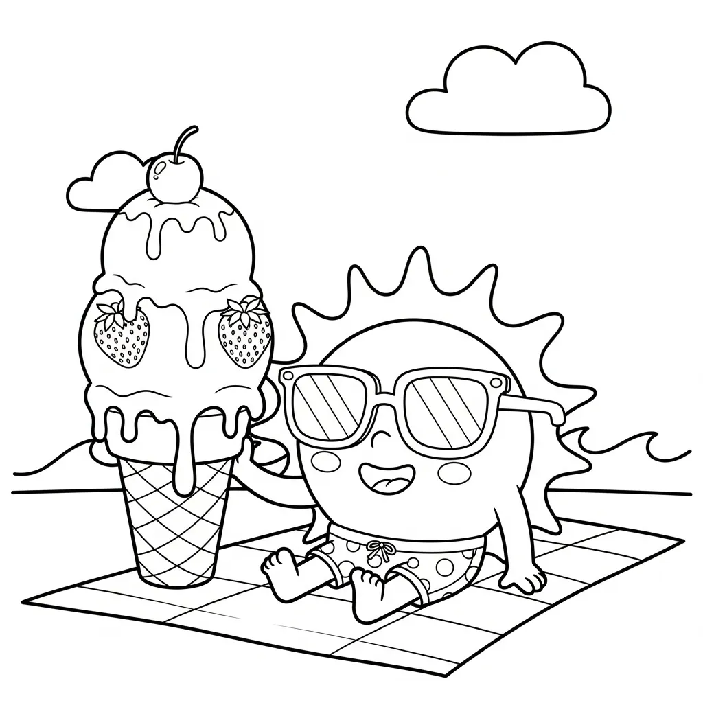 Sol 15 para colorear para imprimir pdf gratis