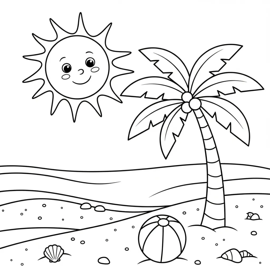 Sol 7 para colorear en línea