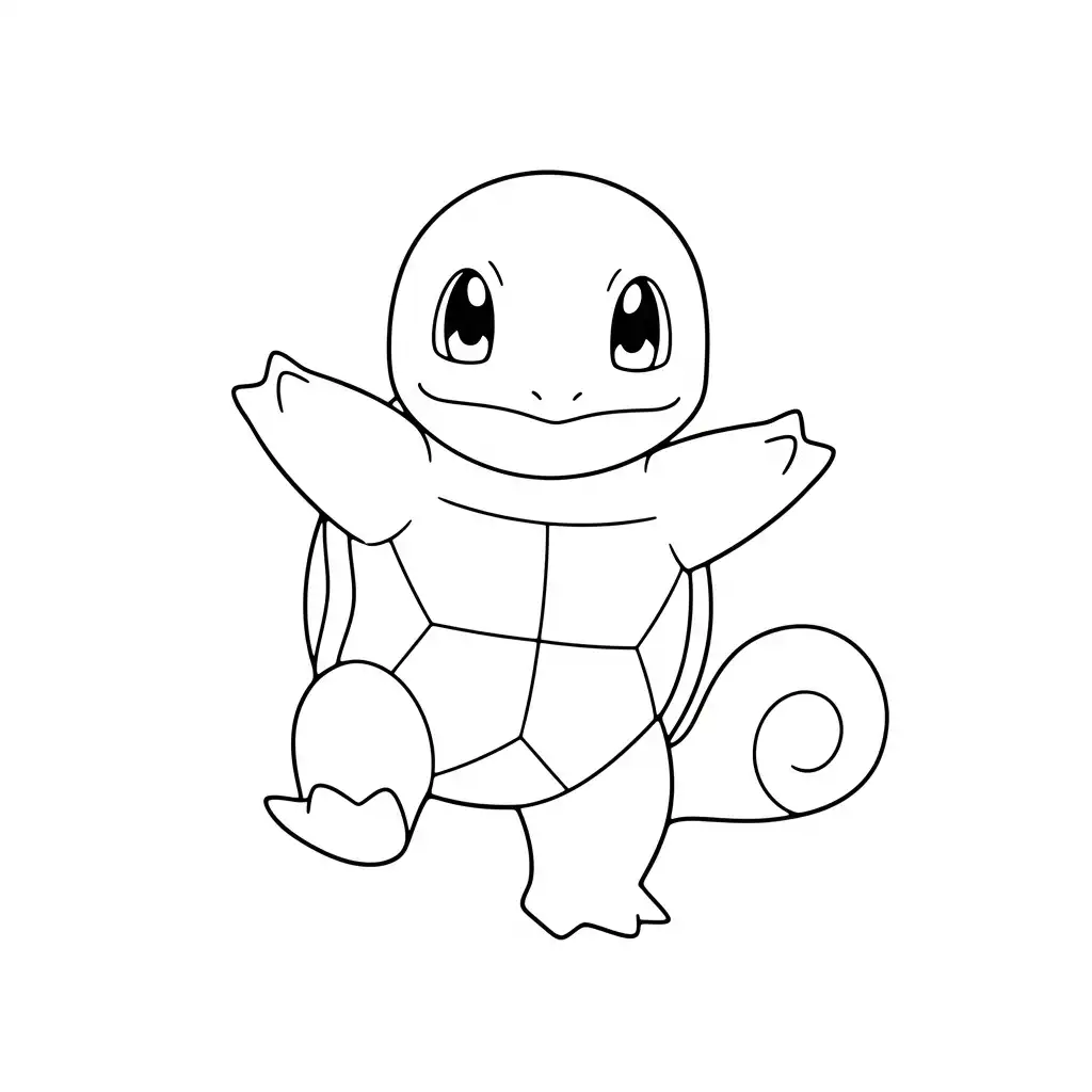 Squirtle para colorear para imprimir gratis
