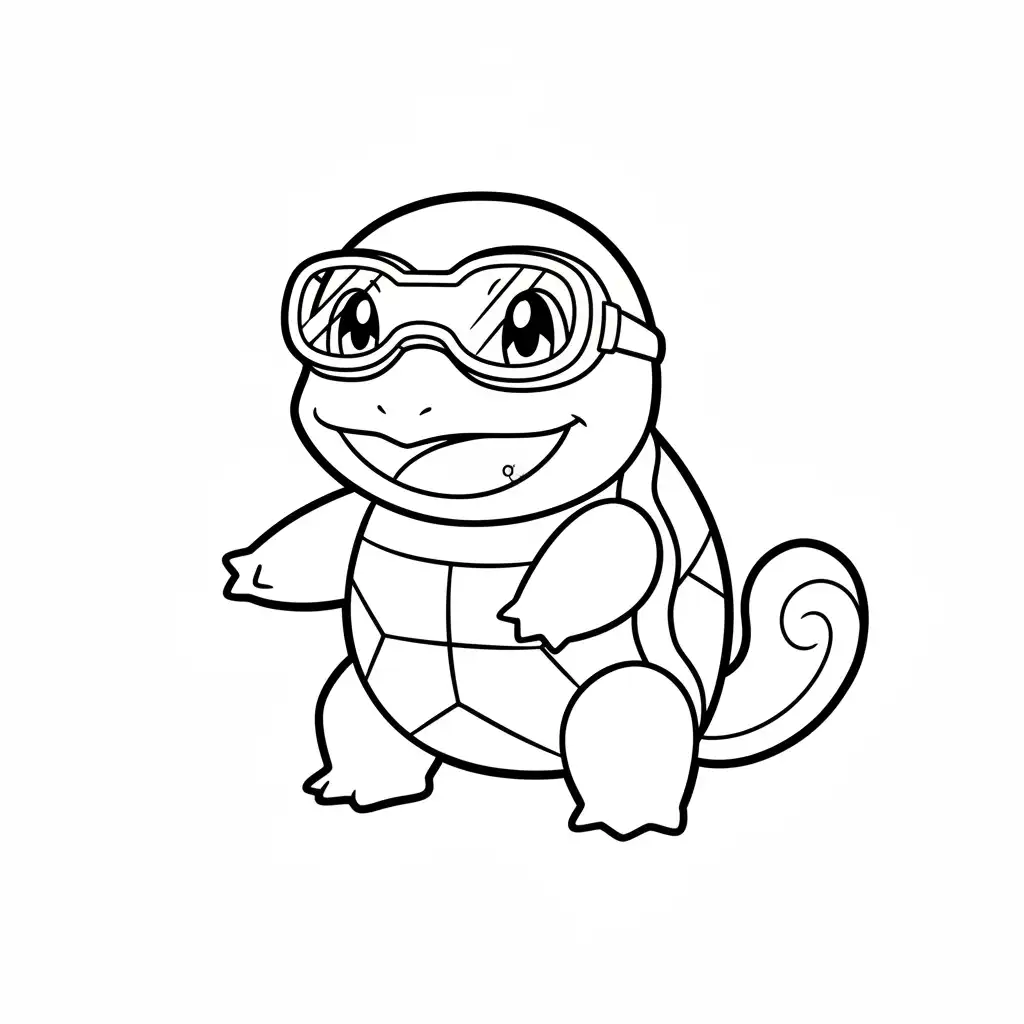 Squirtle para colorear para niño de 3 años