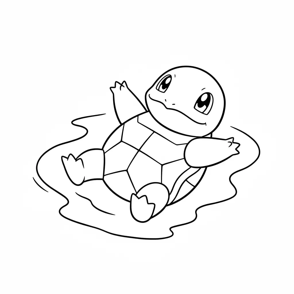 Squirtle para colorear para imprimir
