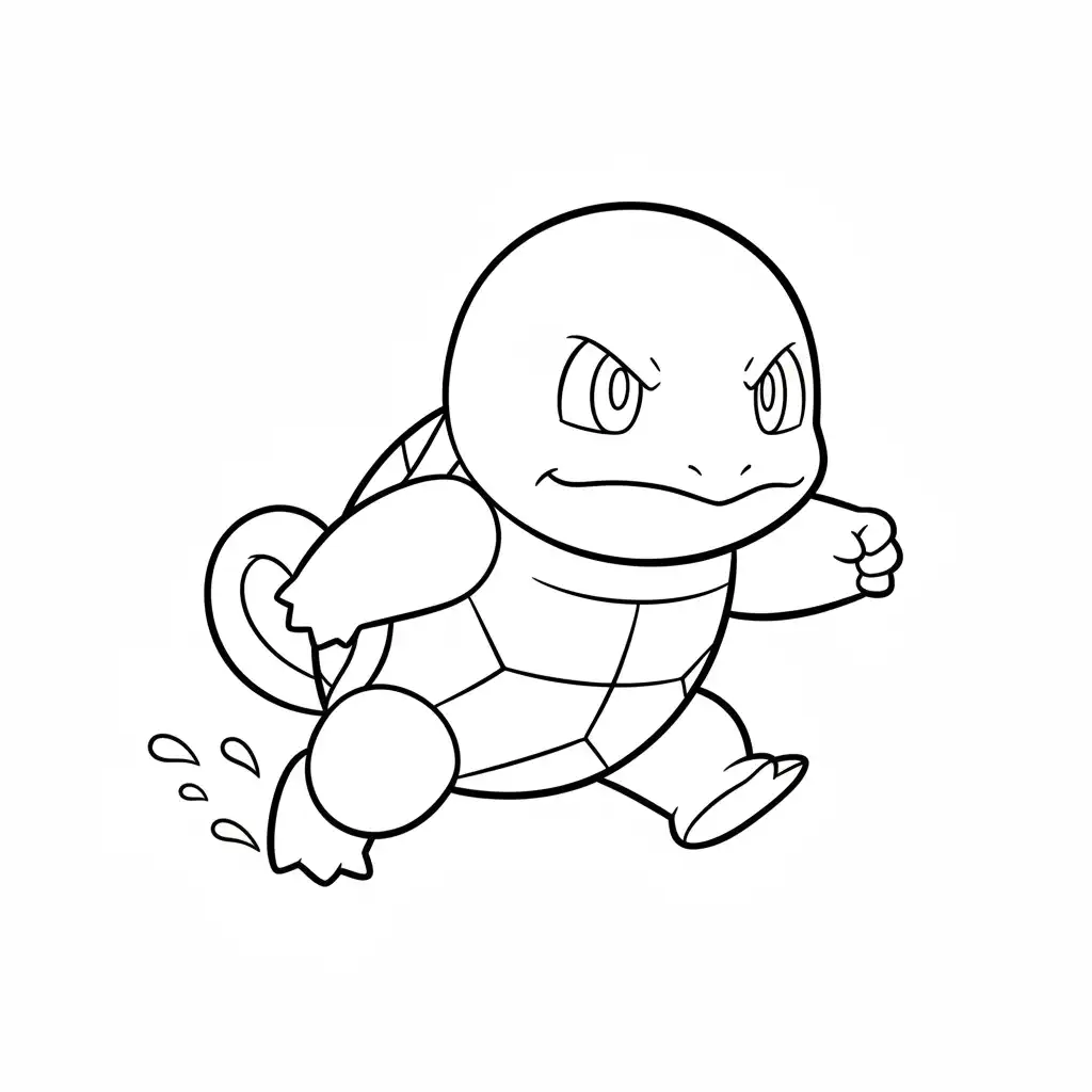 Squirtle para colorear para imprimir a4