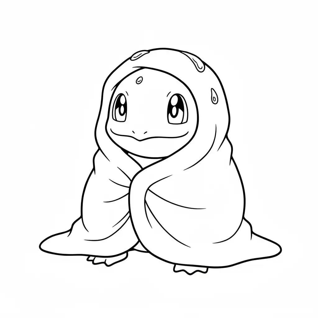 Squirtle para colorear para niño de 3 años 1