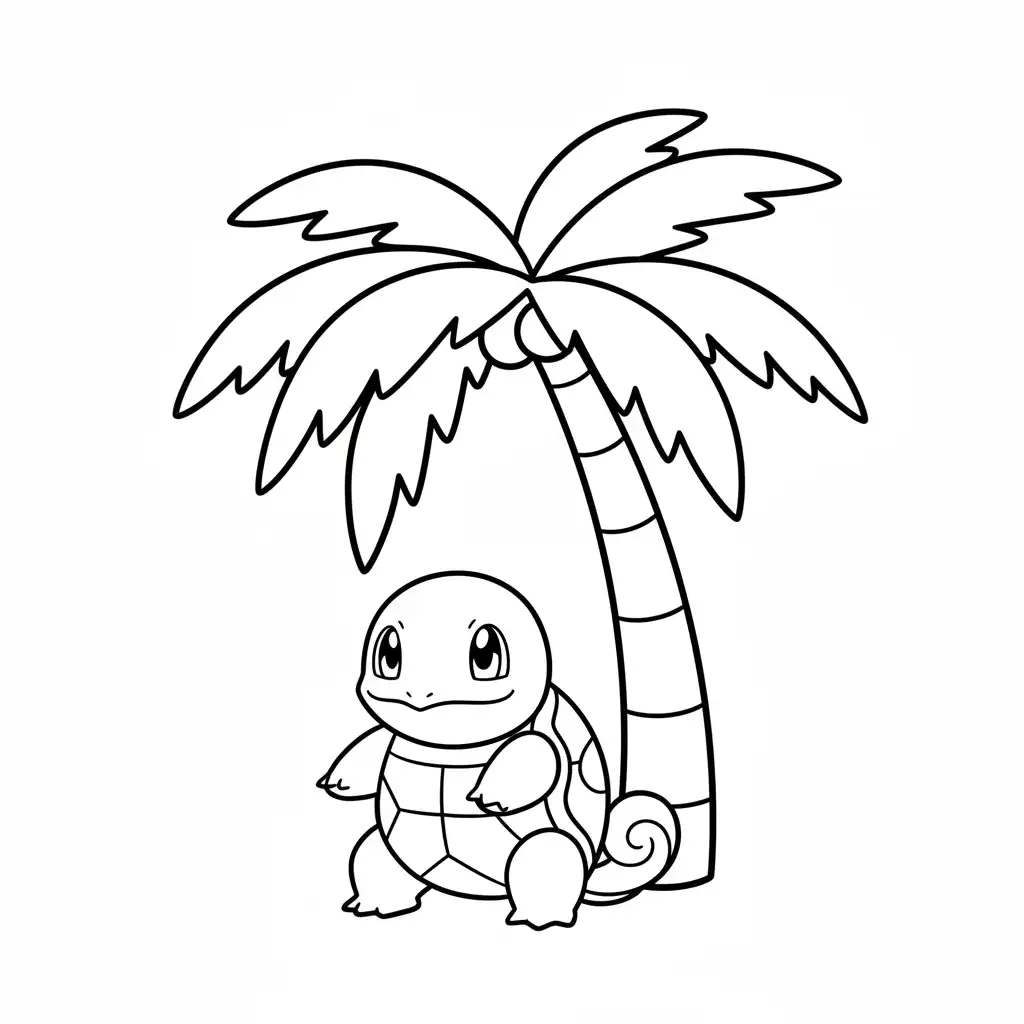 Squirtle para colorear para imprimir pdf gratis