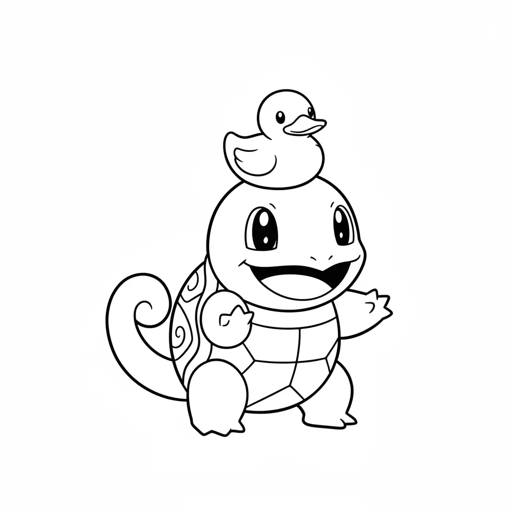 imprimir Squirtle para colorear