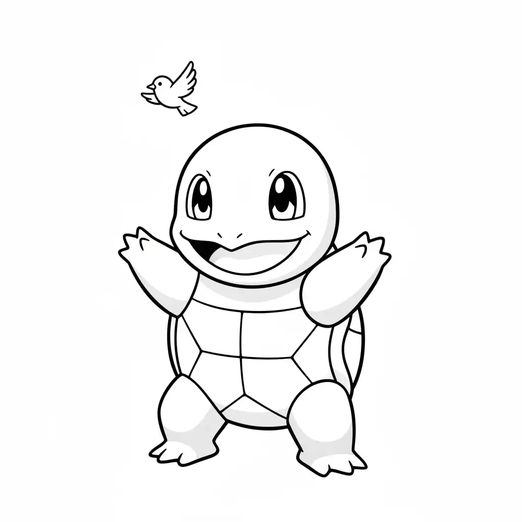 Squirtle para colorear y dibujos
