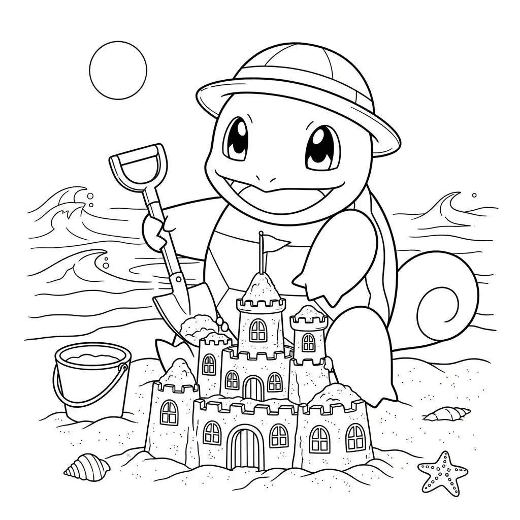 Squirtle para colorear en línea 2