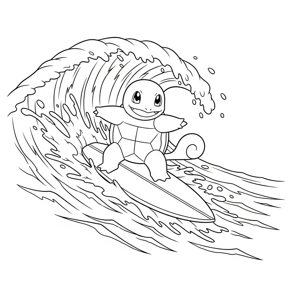 Squirtle para colorear gratis en línea 2
