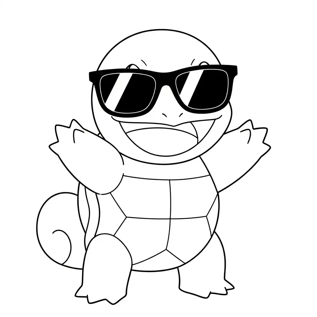 Squirtle para colorear en línea 3