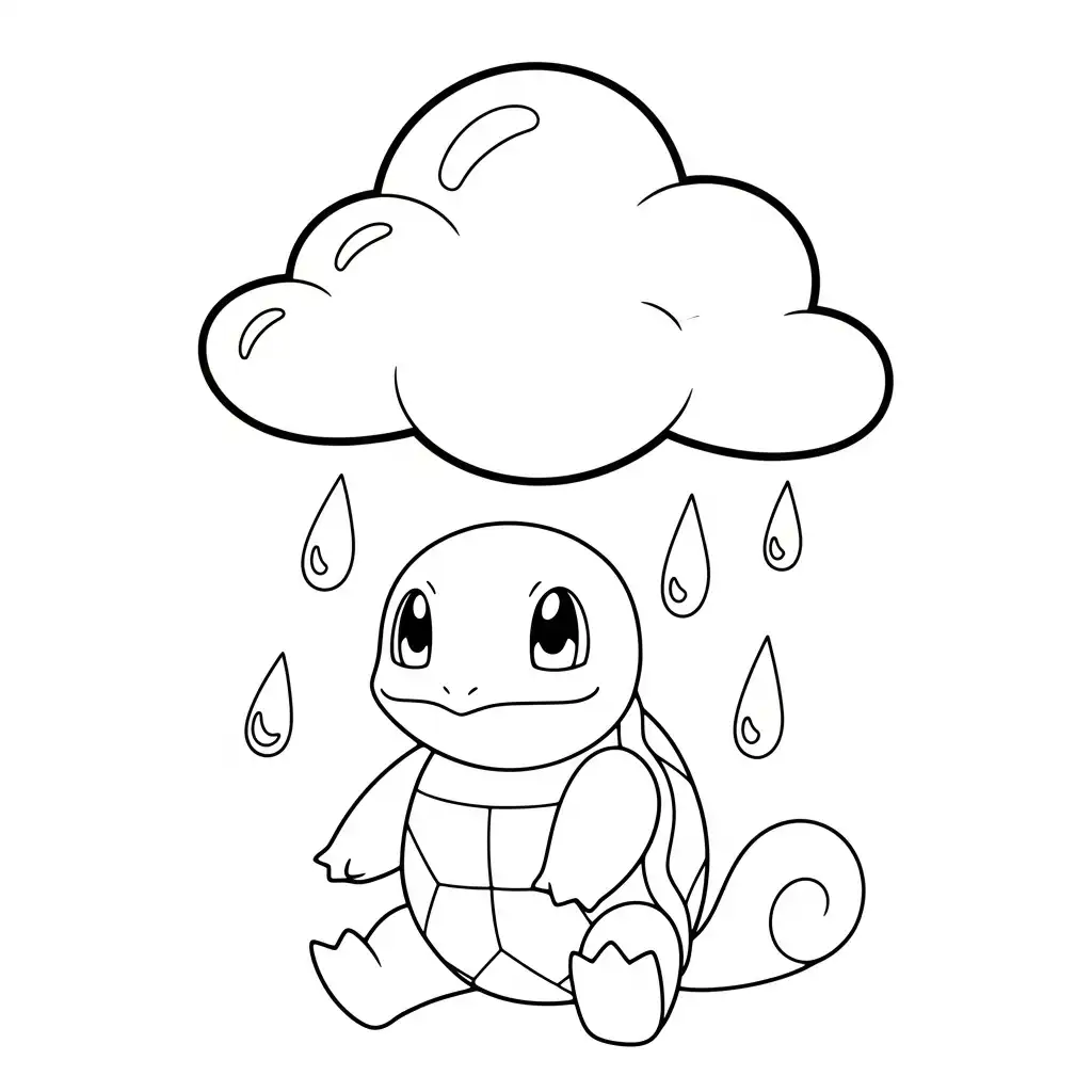Squirtle para colorear para imprimir gratis pdf