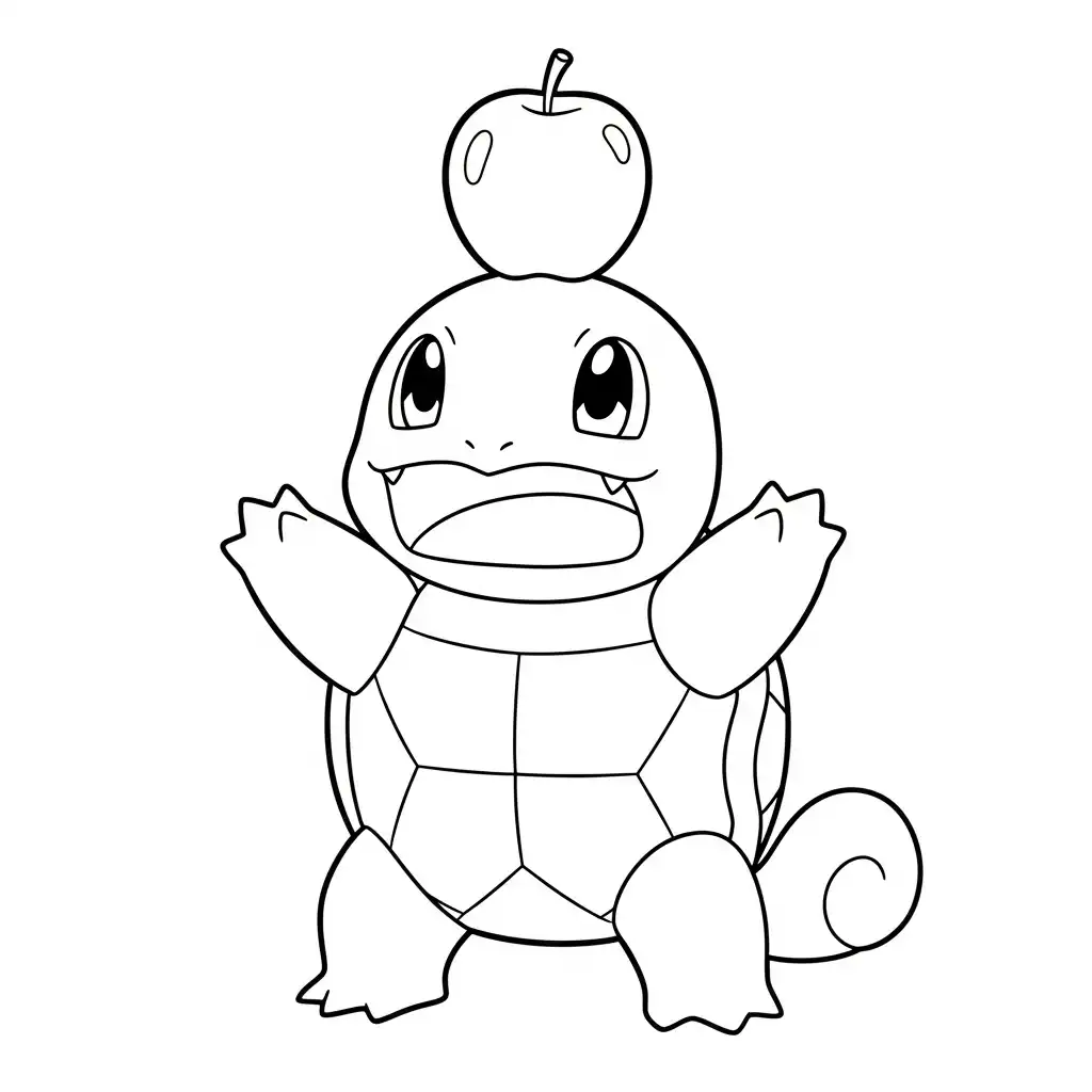 Squirtle para colorear de para niños 2