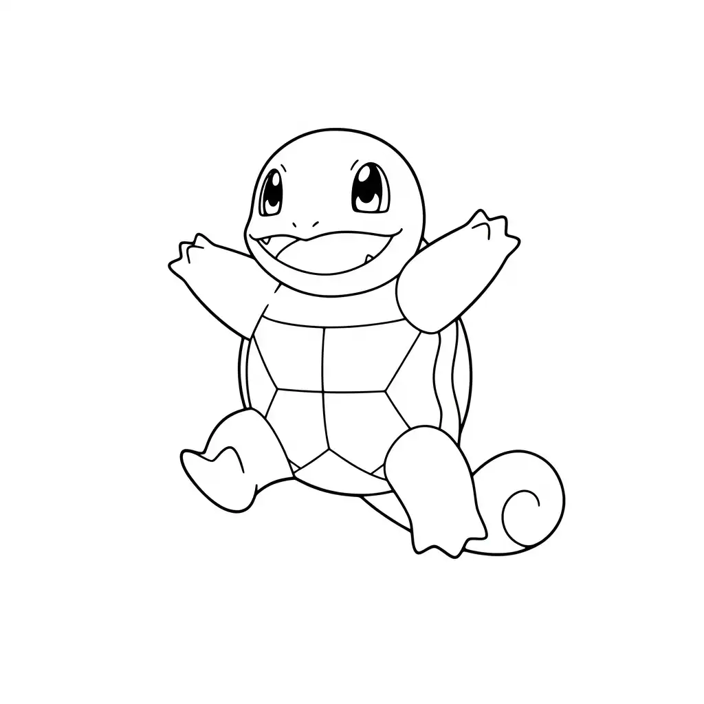 Squirtle para colorear para imprimir pdf gratis 1