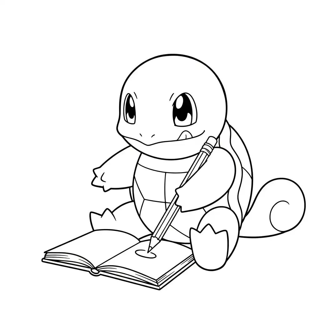 Squirtle para colorear para niño de para imprimir