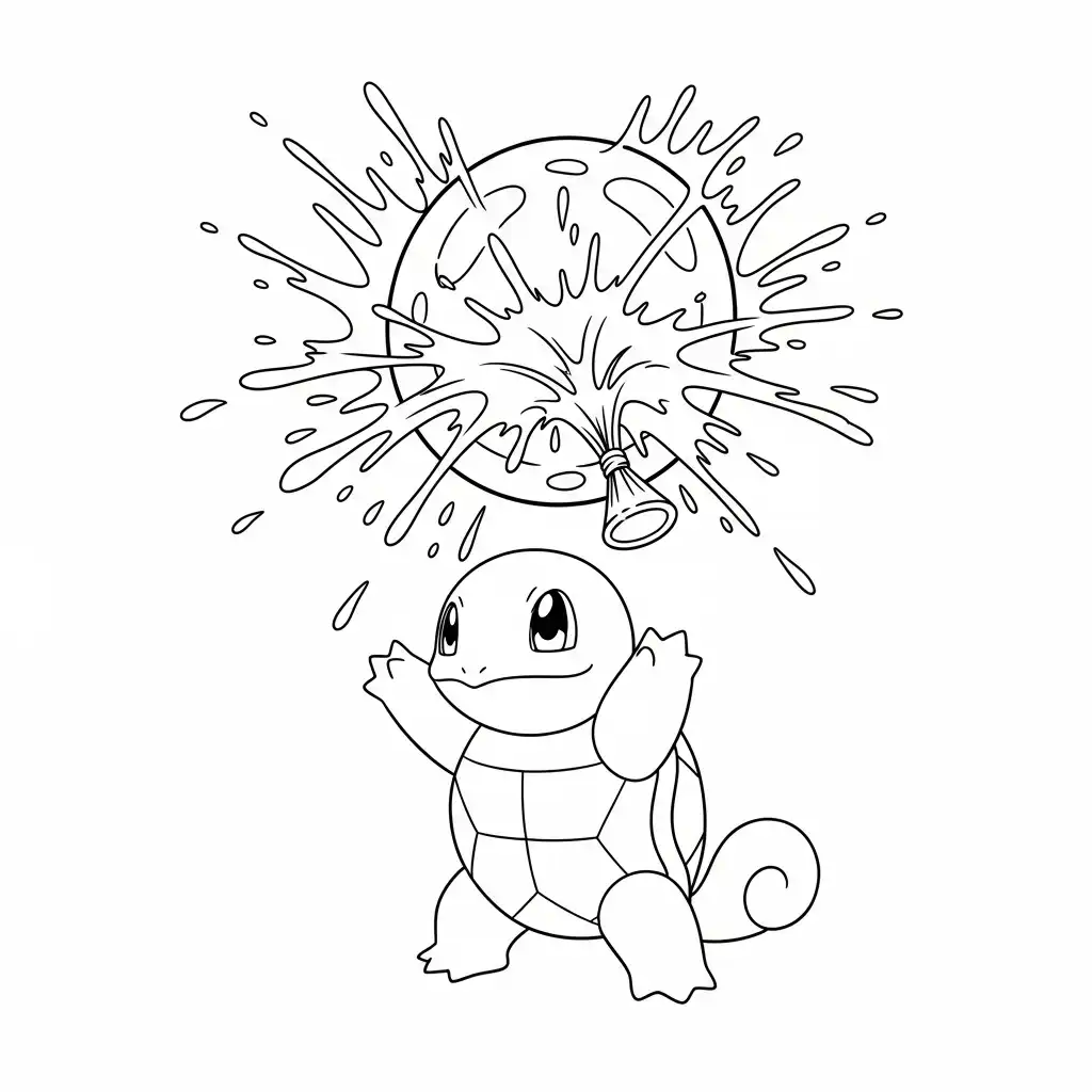 imagen para colorear Squirtle niño 1