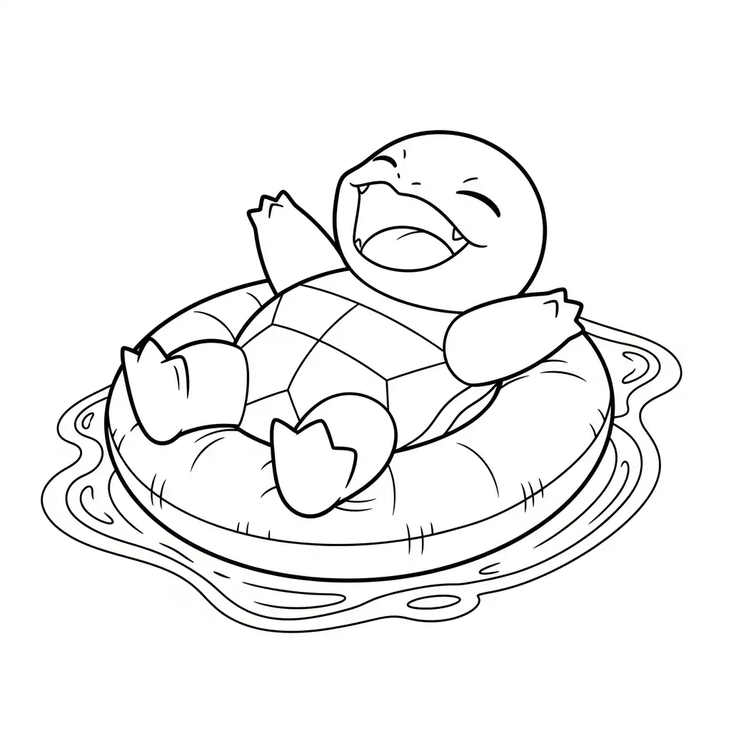 descargar Squirtle para colorear gratis 1