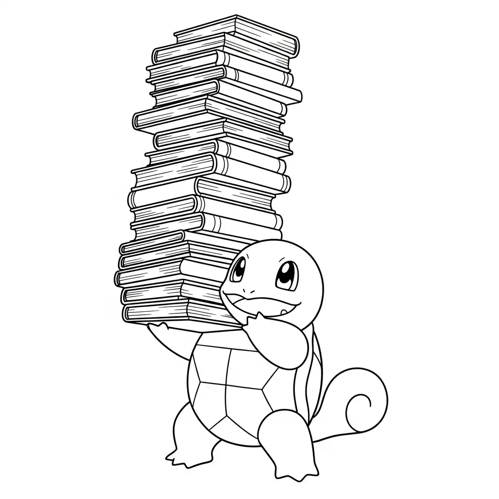 Squirtle para colorear para niños para imprimir 1