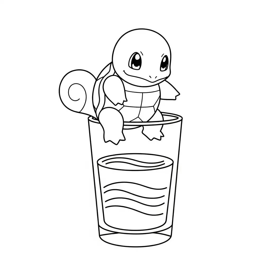 Squirtle para colorear de para niños