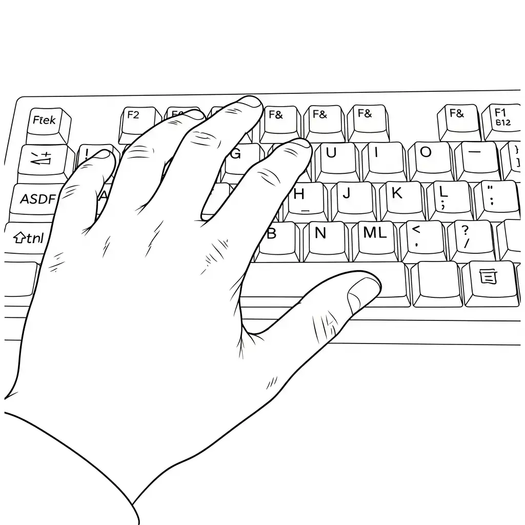 Teclado para colorear y recortar