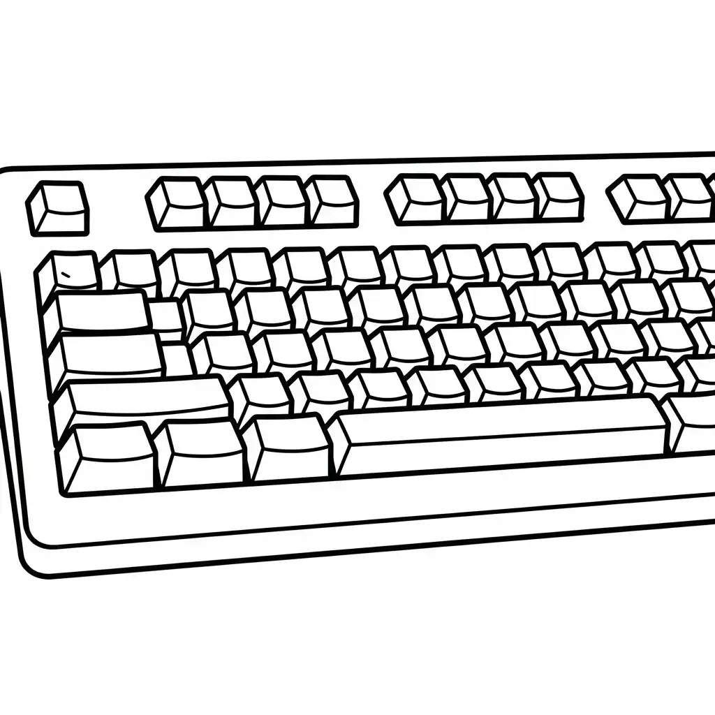 Teclado para colorear para imprimir