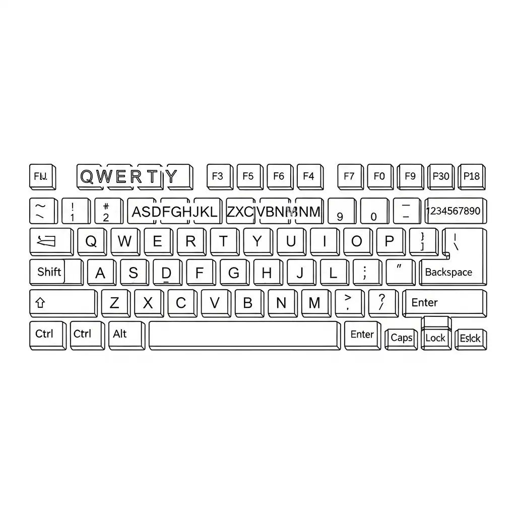 Teclado para colorear y recortar 1