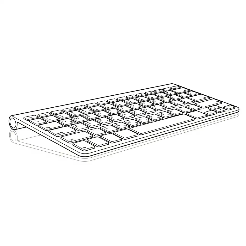 Teclado para colorear y dibujos