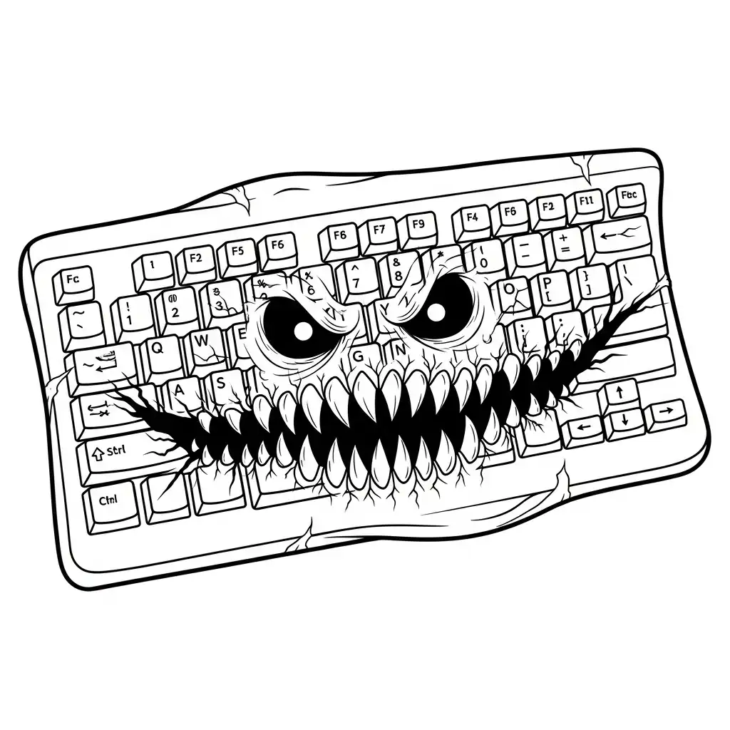 Teclado para colorear para niño de 7 años