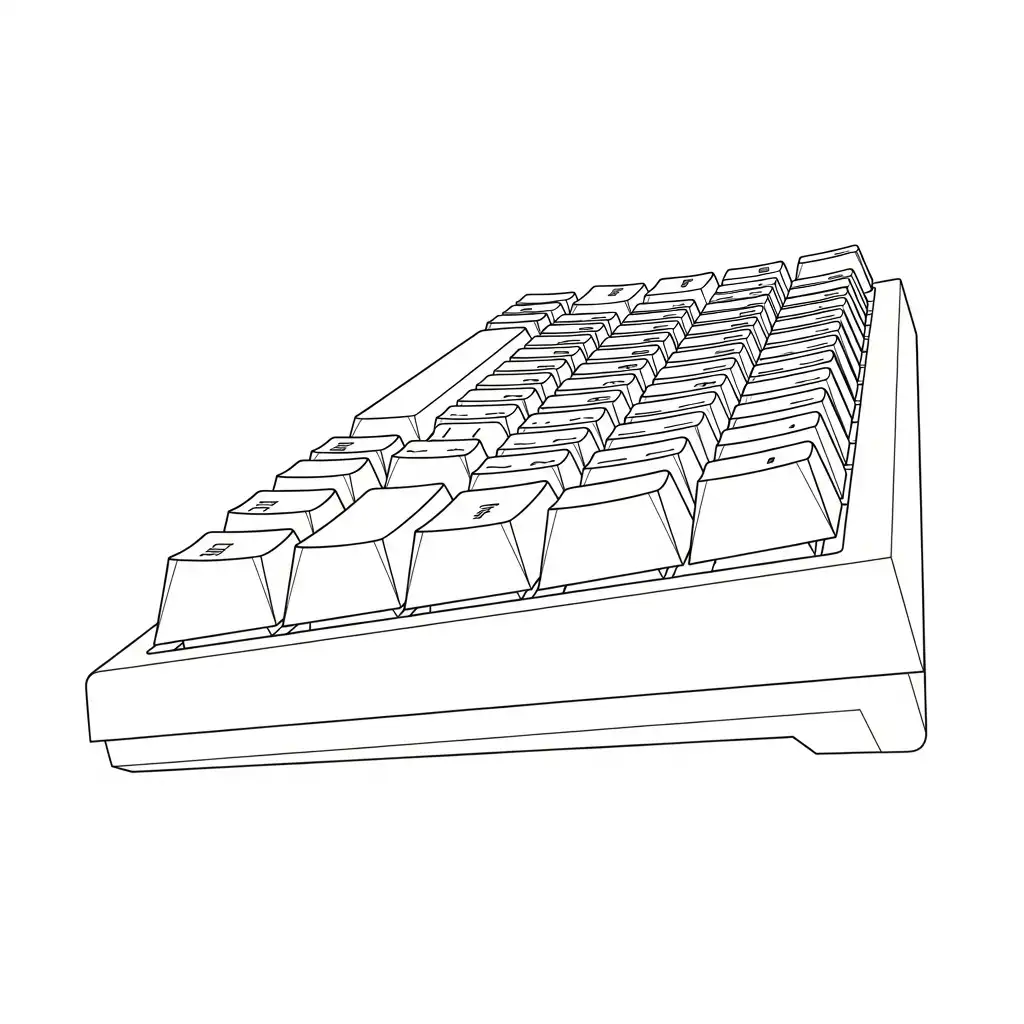 Teclado para colorear para niño