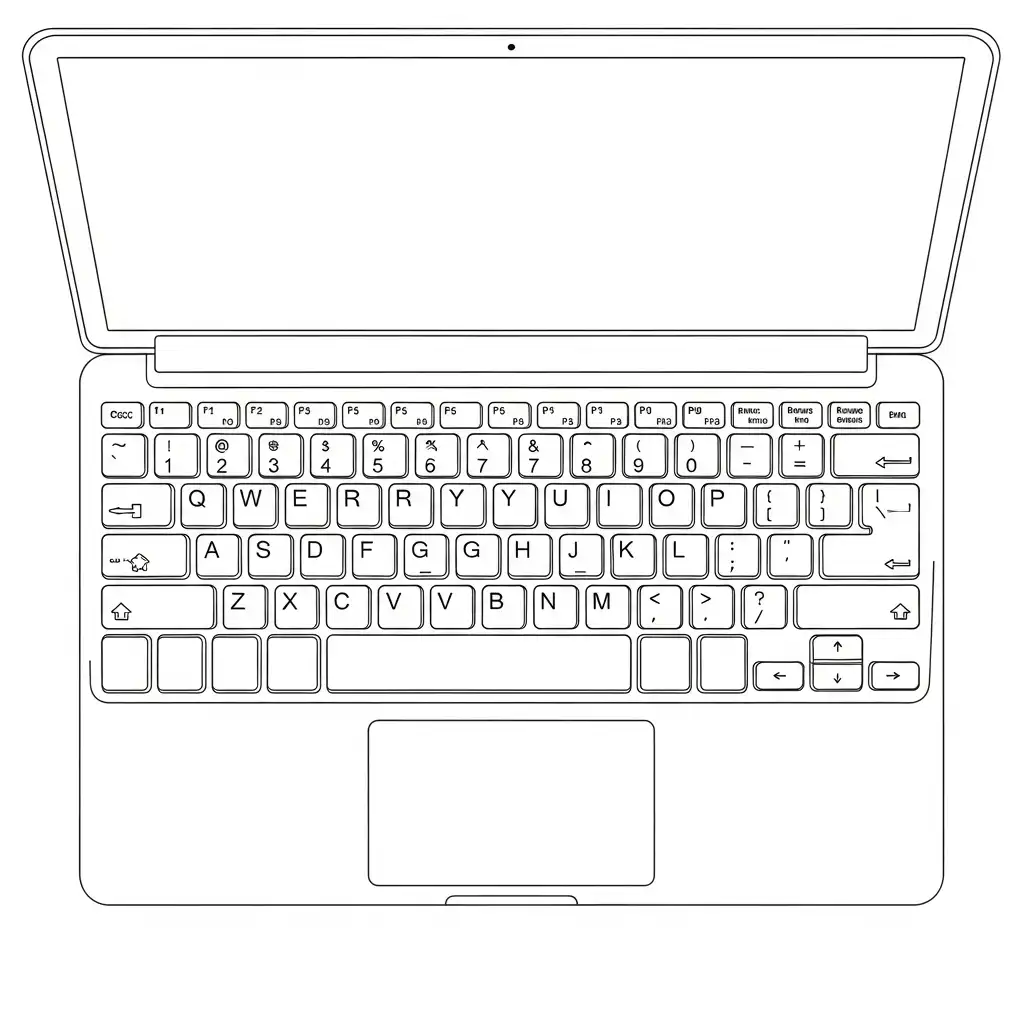 Teclado para colorear para niño de para imprimir