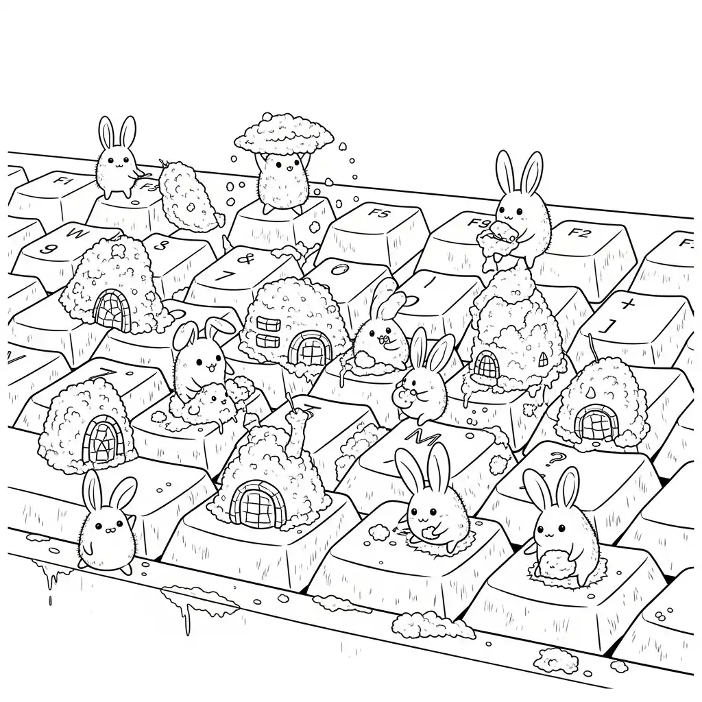 Teclado para colorear para niños