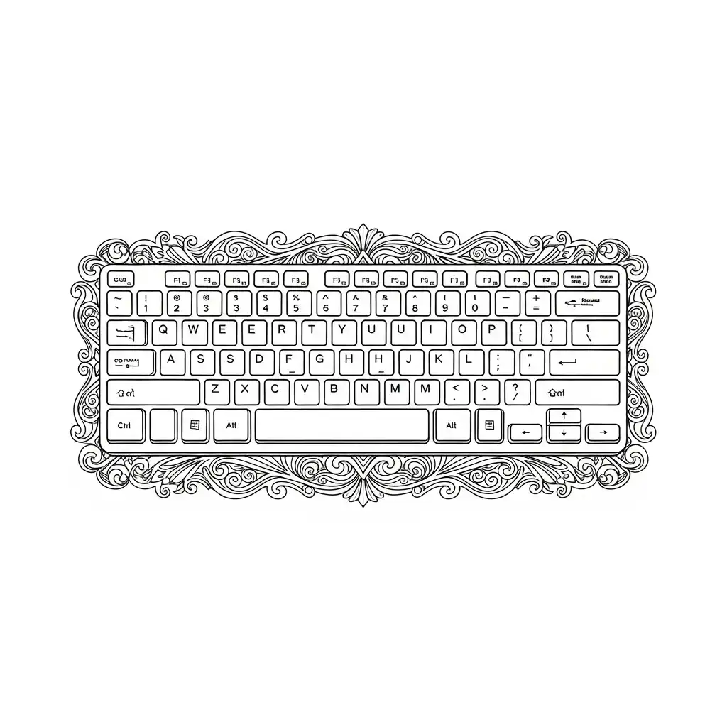 Teclado para dibujar e imprimir