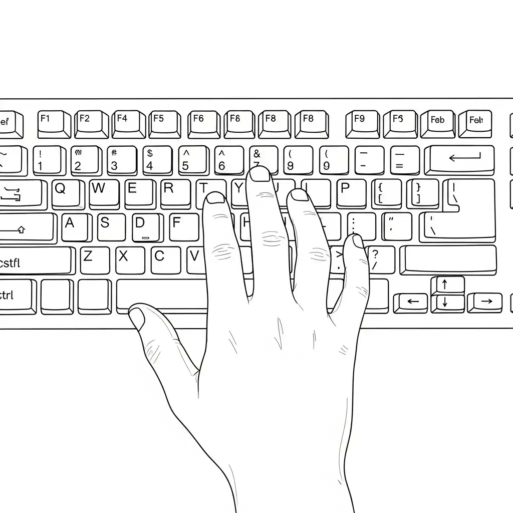 Teclado para colorear gratis para imprimir