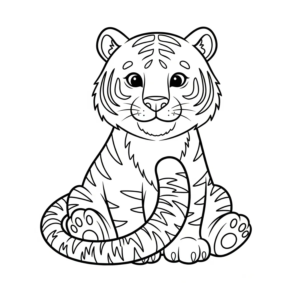 Tigre 1 para colorear en línea