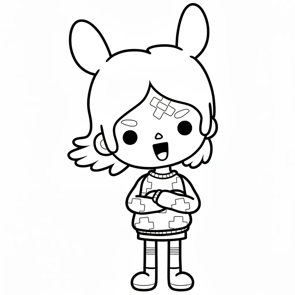 Toca Boca 1 para colorear educativo para niño