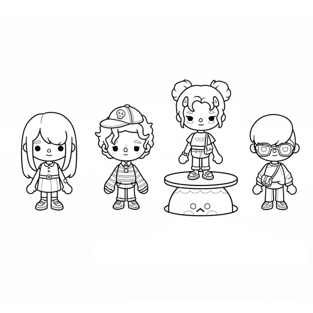 Toca Boca 10 para colorear y recortar para imprimir