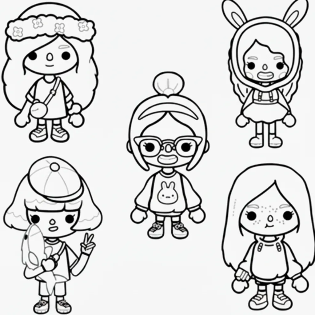 Toca Boca 16 para colorear para niño de 10 años