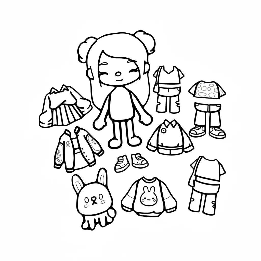 Toca Boca 3 para dibujar e imprimir