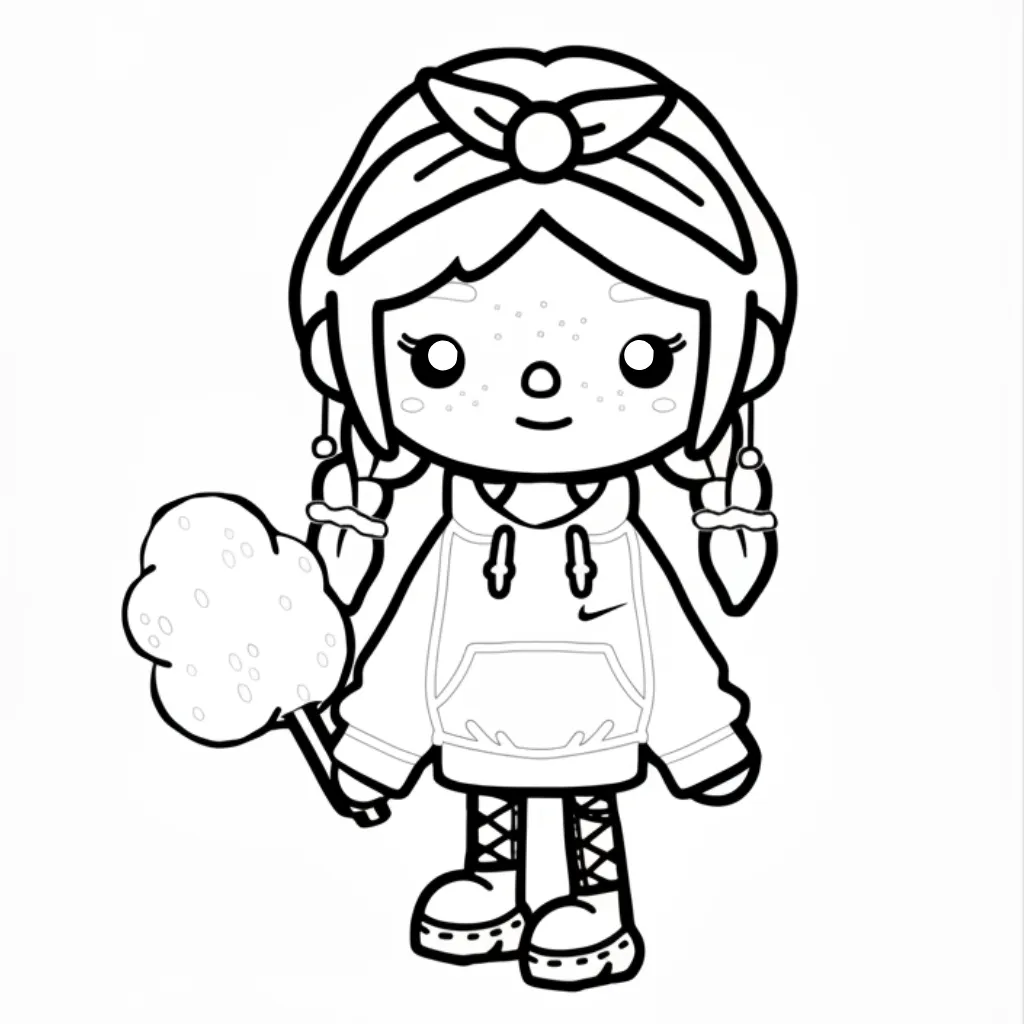 Toca Boca 4 de niño para colorear para imprimir