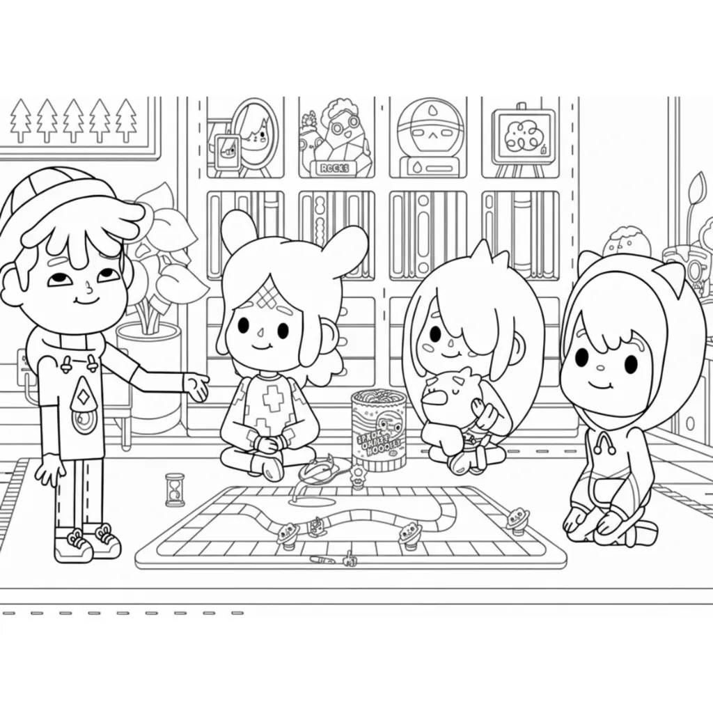 Toca Boca 7 para colorear y recortar para imprimir gratis