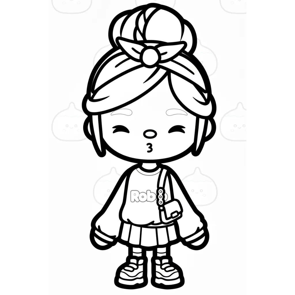 Toca Boca 8 para colorear para niño de 6 años