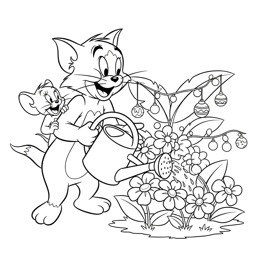 imagen de Tom y Jerry 11 para colorear para niño