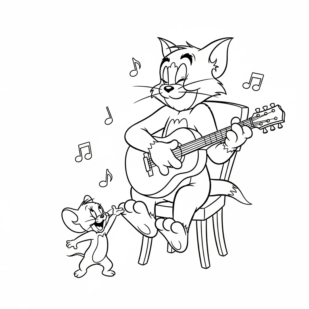 imprimir Tom y Jerry 13 para colorear gratis