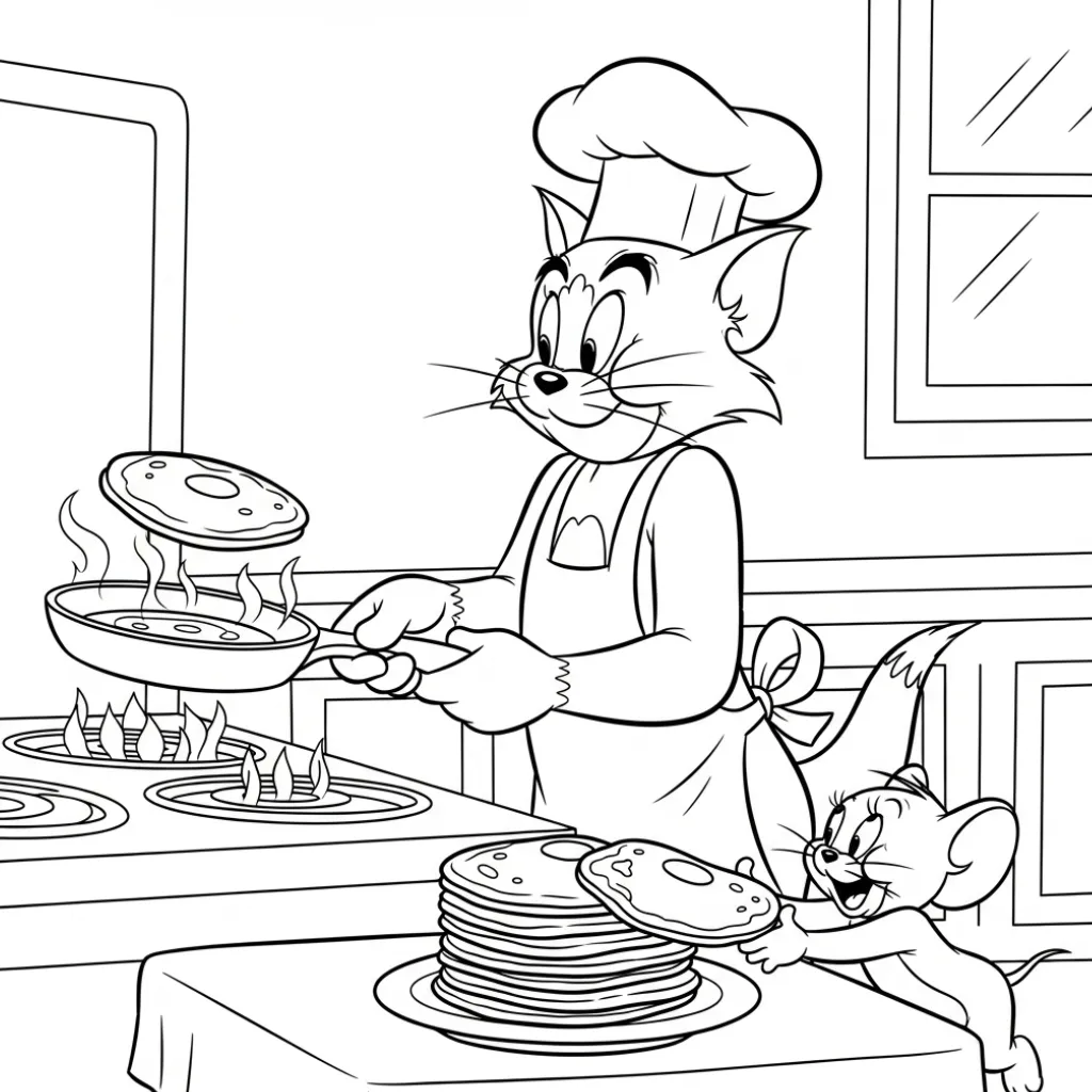 Tom y Jerry 18 para colorear y dibujos