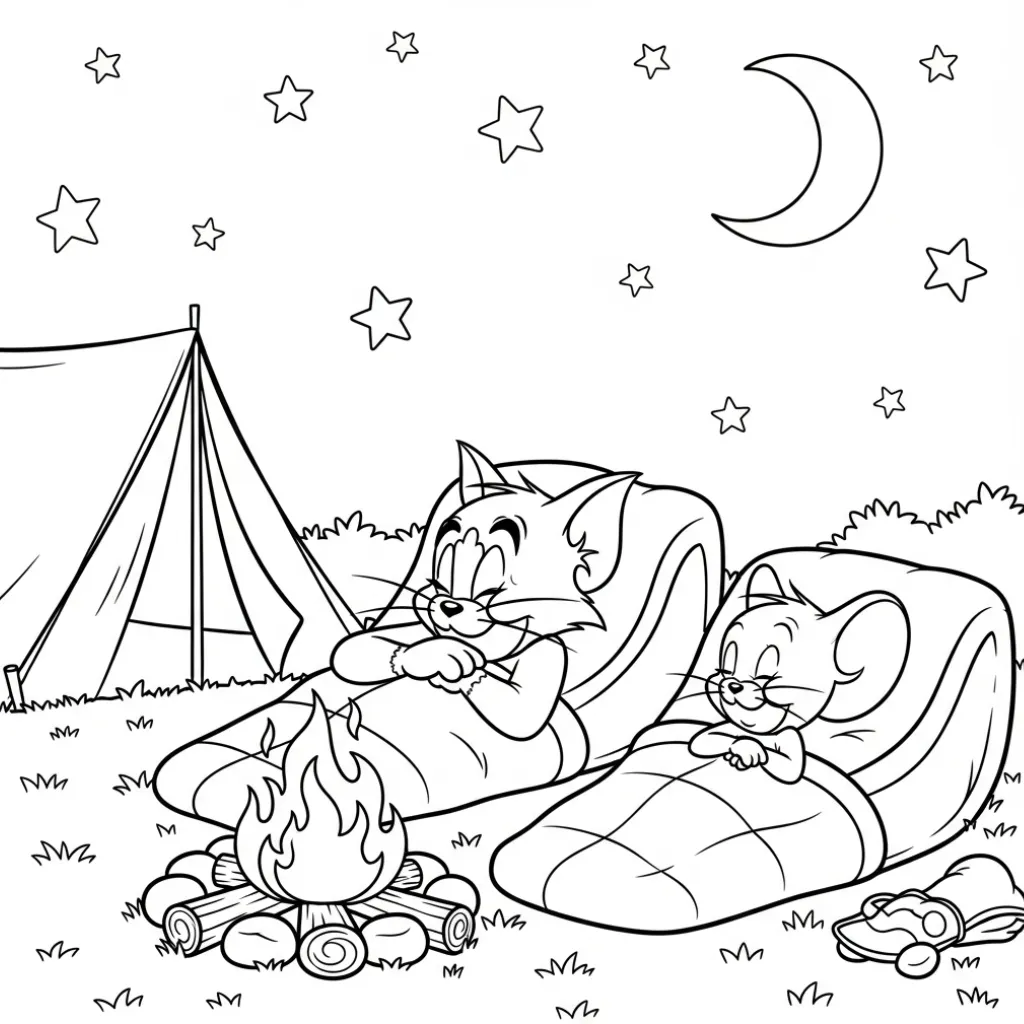 Tom y Jerry 4 para colorear para imprimir pdf