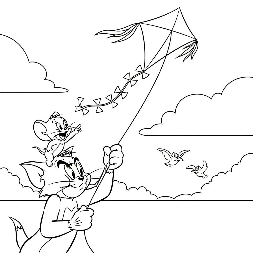 Tom y Jerry 7 para colorear para niños