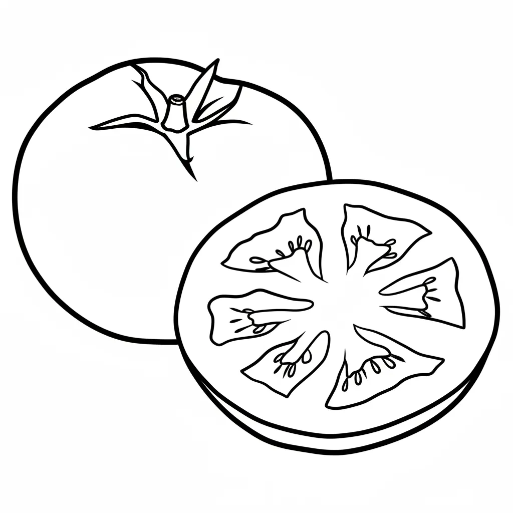 Tomate 12 para colorear para imprimir para niño de 10 años