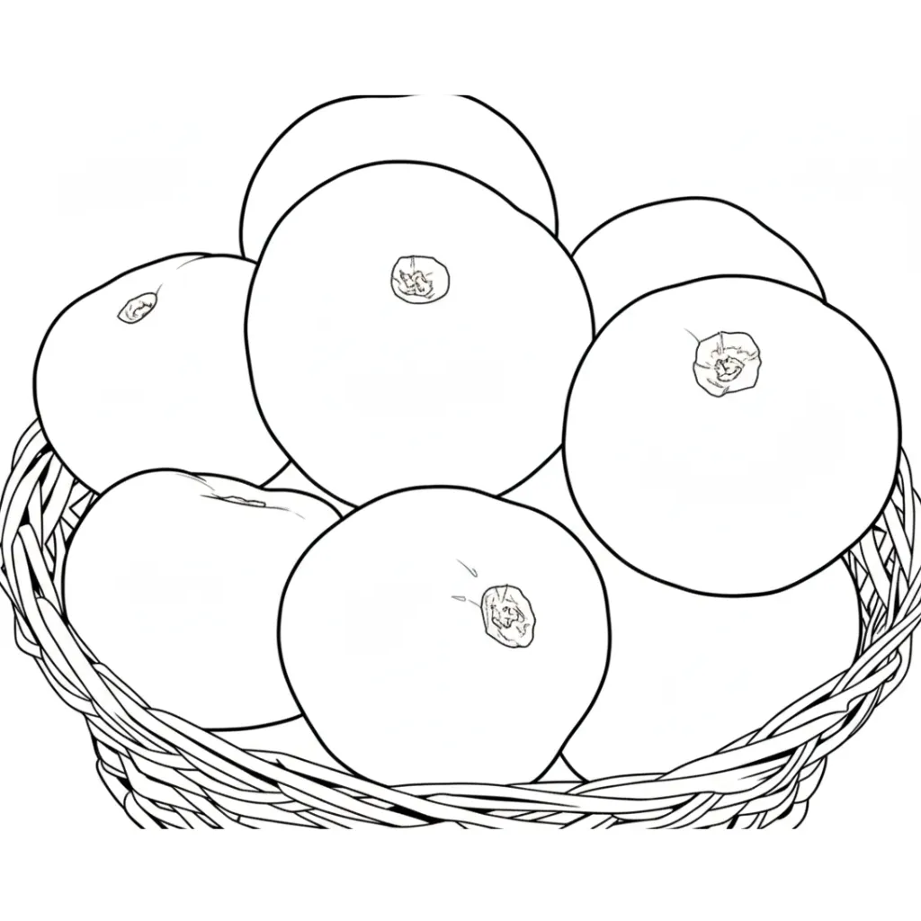 Tomate 3 para colorear para niño de 4 años